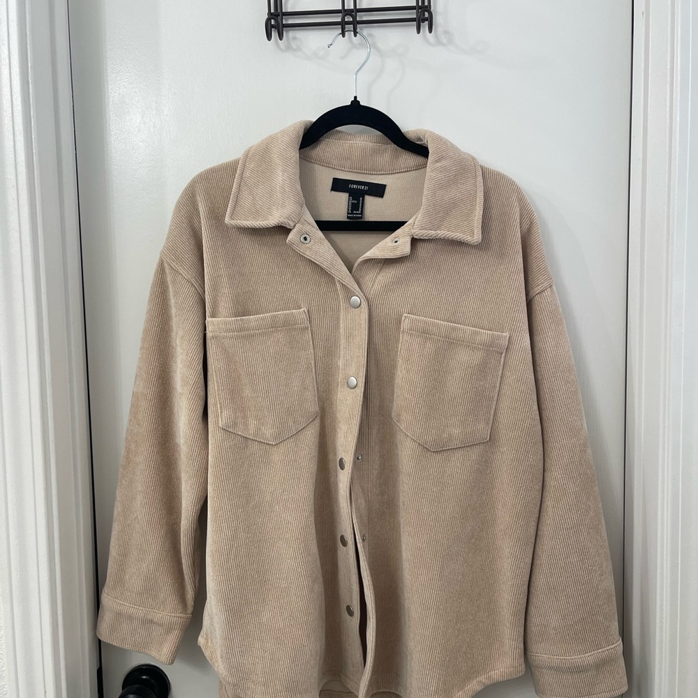 Forever 21 Tan Button Down Shirt